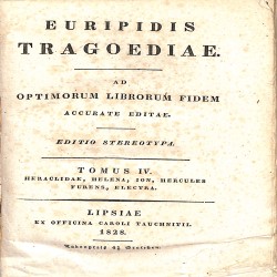 Euripidis Tragoediae: Tomus IV. Heraclidae, Helena, Ion, Hercules Furens, Electra