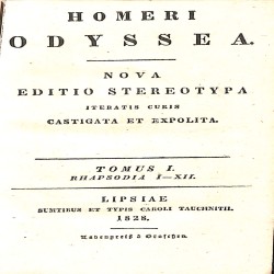 Homeri Odyssea: Tomus I. Rhapsodia I-XII