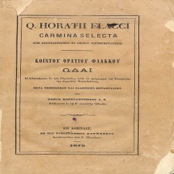 Q. Horatii Flacci Carmina Selecta: cum adnotationibus et graeca interpretatione
