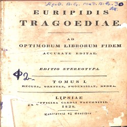 Euripidis  Tragoediae: Tomus I. Hecuba, Orestes, Phoenissae, Medea