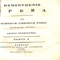 Demosthenis Opera: Tomus I