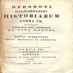 Herodoti Halicarnassei Historiarum Libri IX: Tomus III