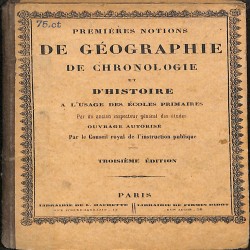 Premières notions de Géographie de Chronologie et d'Histoire
