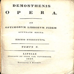 Demosthenis Opera: Tomus V