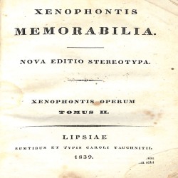 Xenophontis Operum. Tomus II: Memorabilia